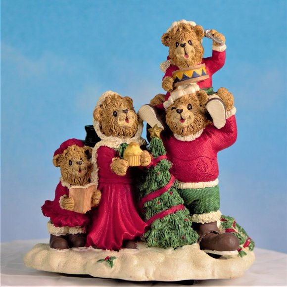 Bears Family Vintage Christmas Music Box - Picture 12 of 12